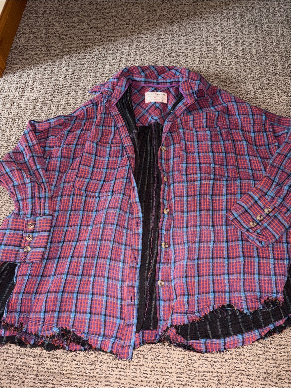 We the Free Free People Cardiff plaid top